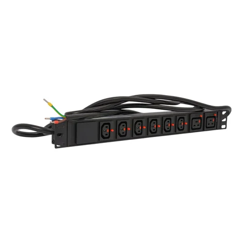 Блок розеток серии SNR-PDU с локальным измерением на 6хС13 и 2xC19 с фиксаторами, шнур питания 3м 3x2.5мм2 без вилки, 230В, 16A Блок розеток серии SNR-PDU с локальным измерением на 6хС13 и 2xC19 с фиксаторами, шнур питания 3м 3x2.5мм2 без вилки, 230В, 16A